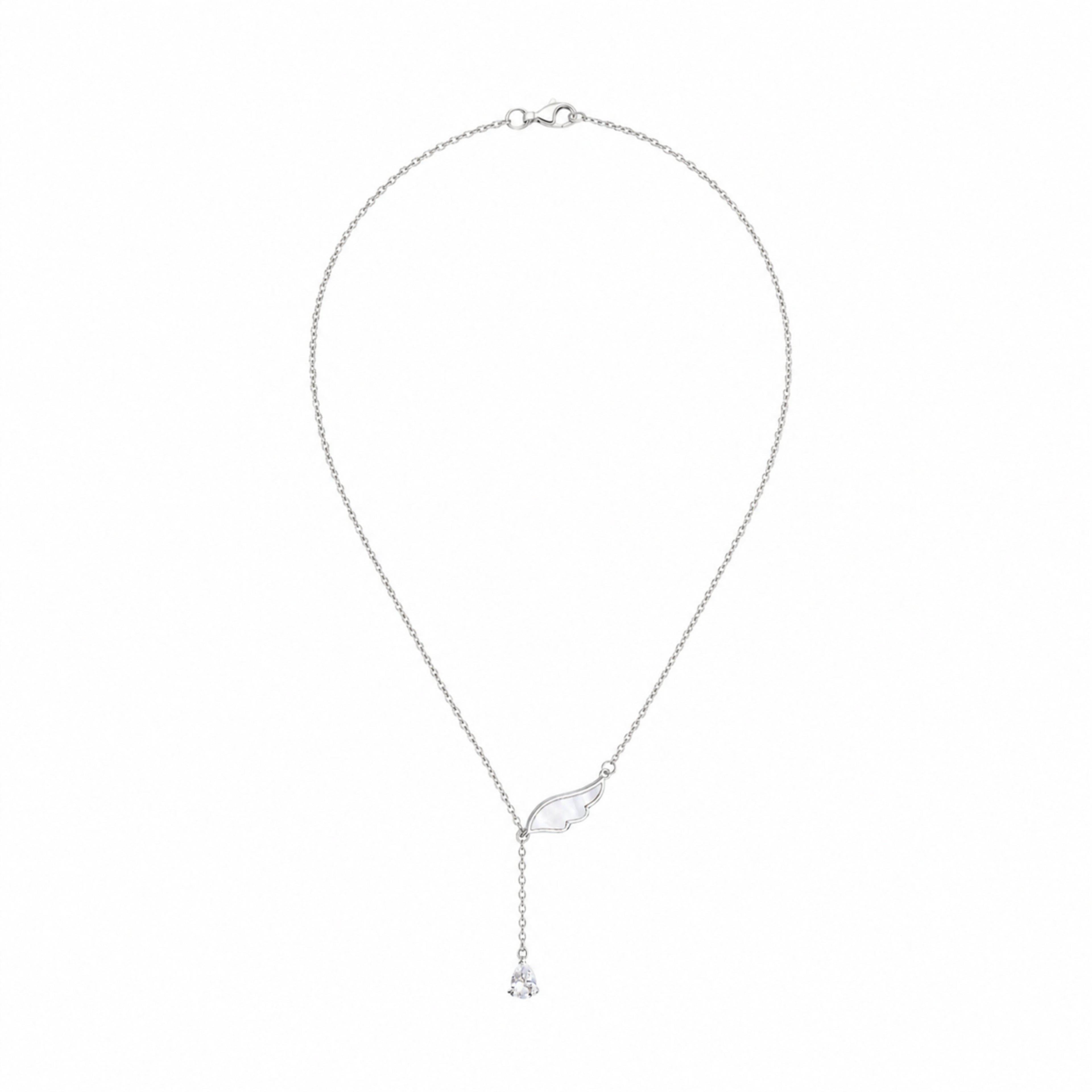 Silver Veil Wing Necklace