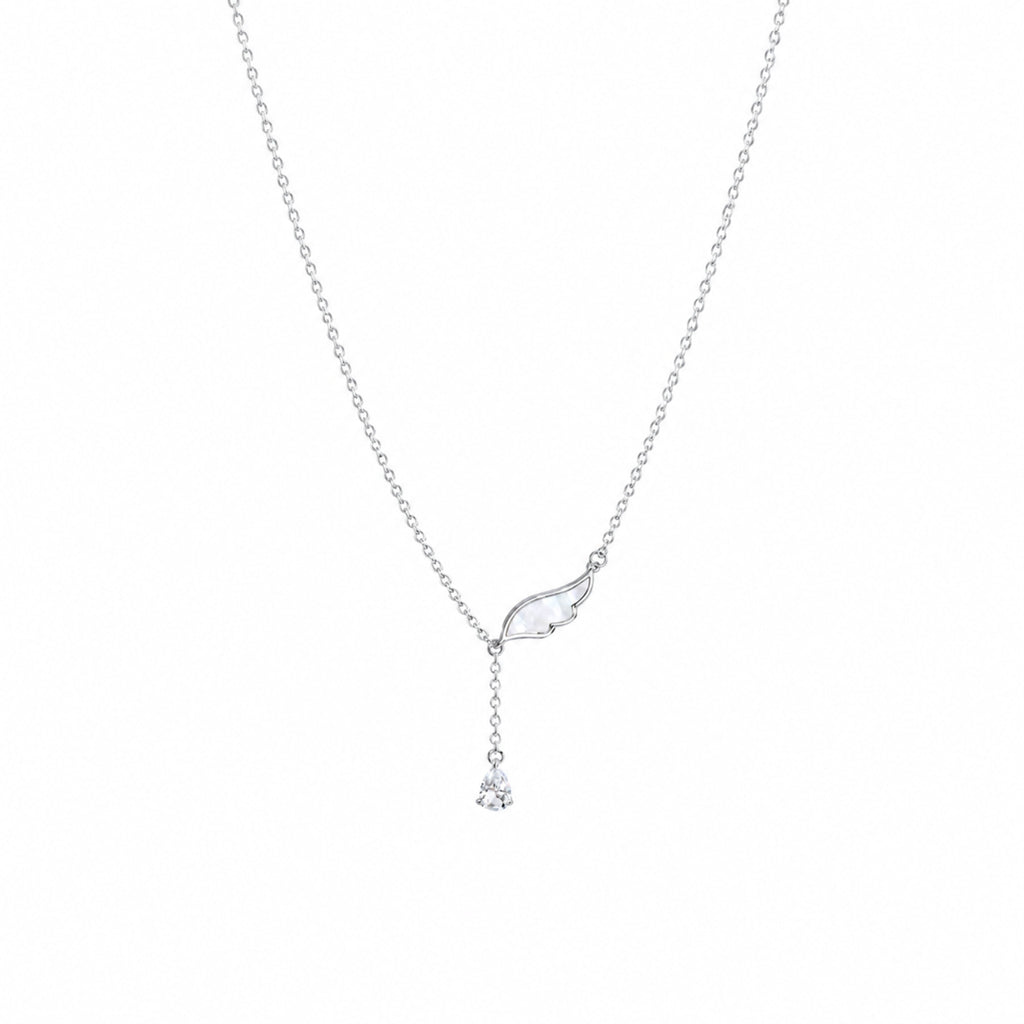 Silver Veil Wing Necklace
