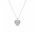 Celestine Heart Wing Necklace