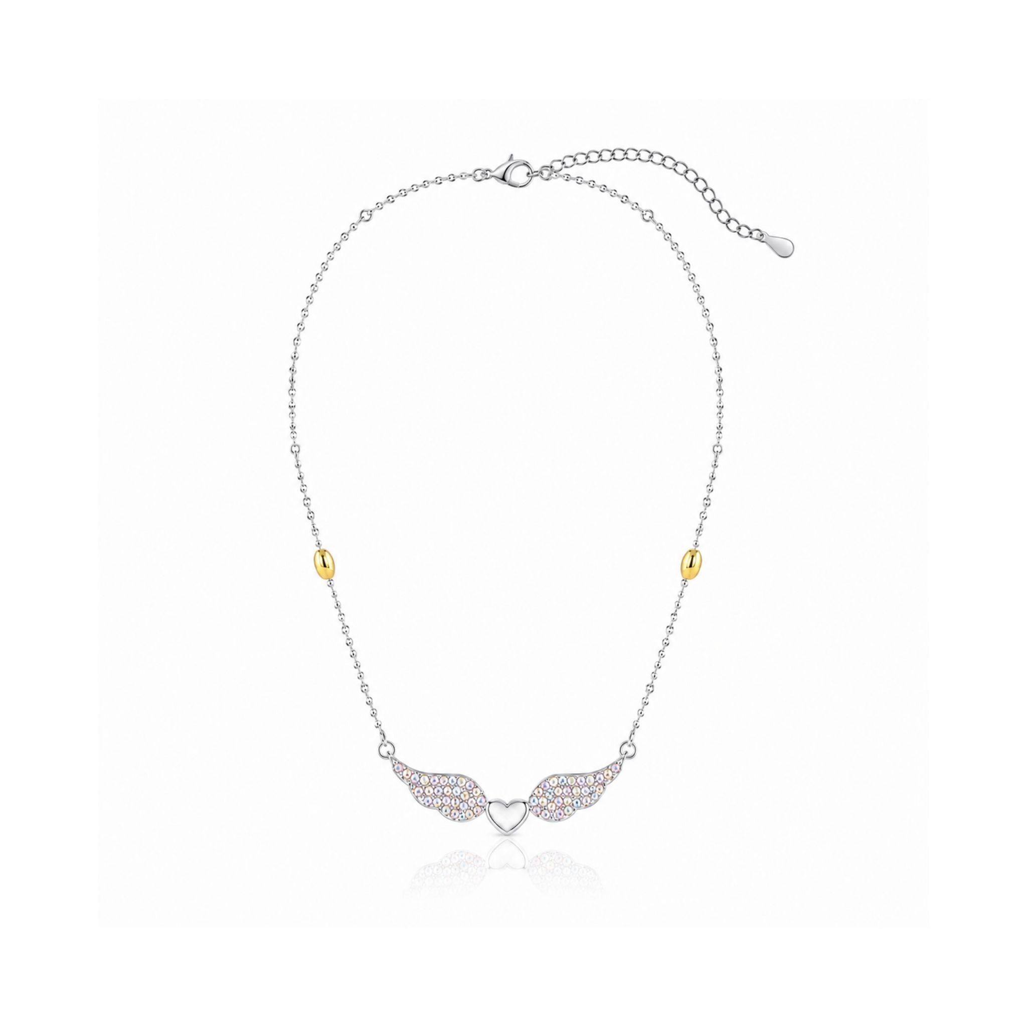 Heart Wings Crystal Necklace