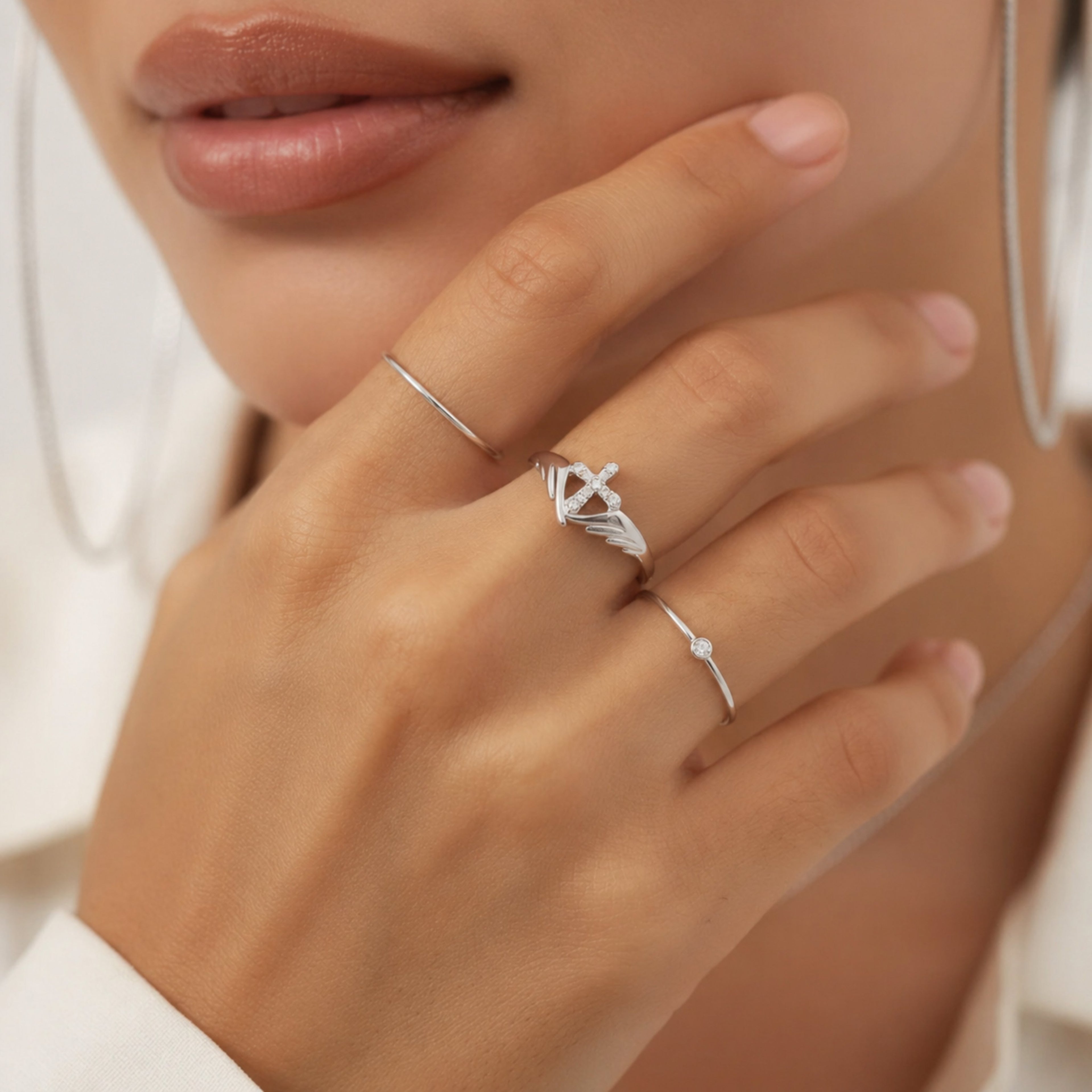 Protected by Grace Angel Wings Ring