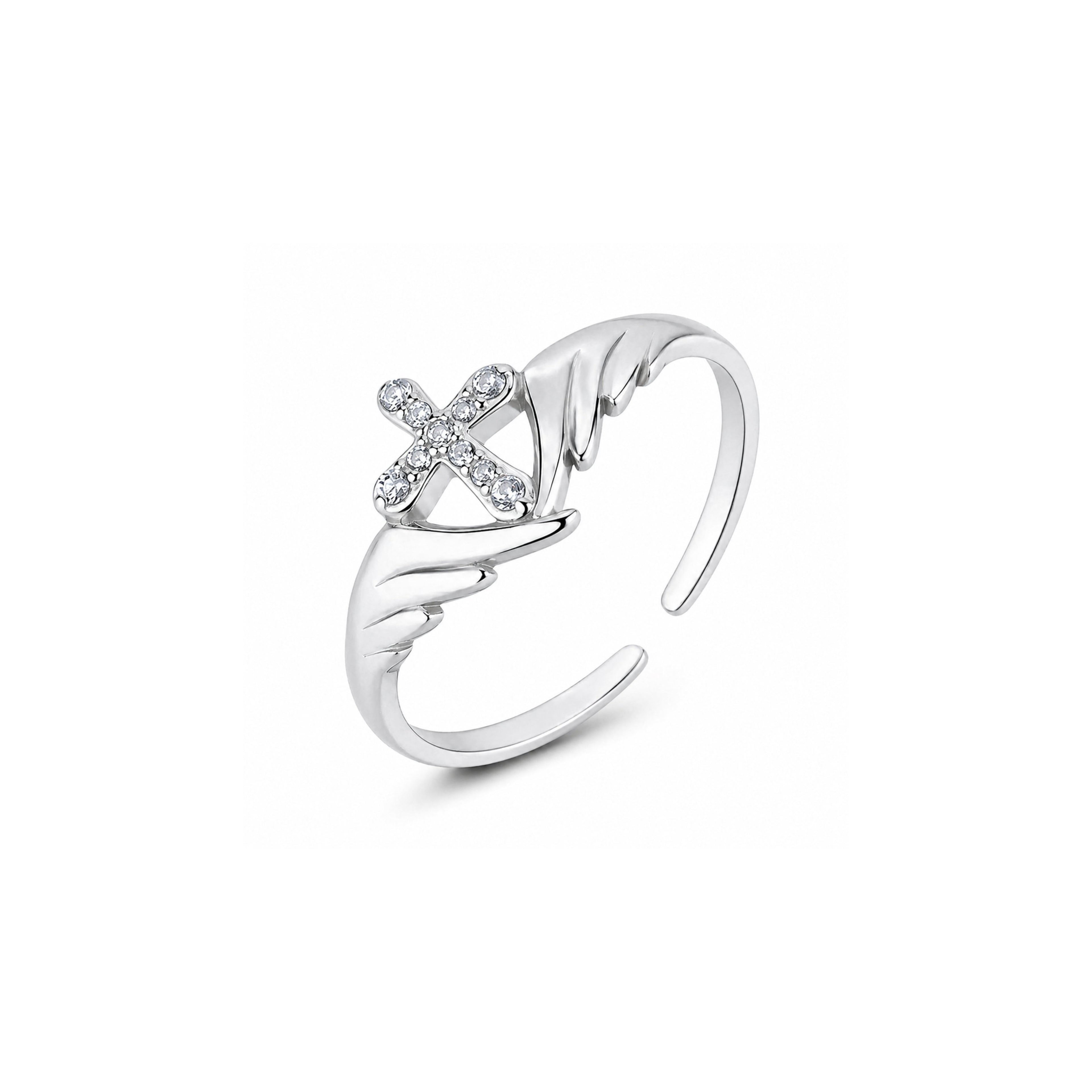 Protected by Grace Angel Wings Ring